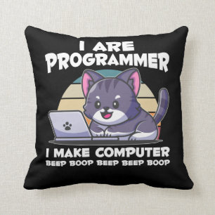 IT-administratör humor datorvetenskap student Kudde