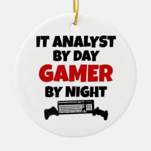 IT-analytiker efter dagspelare per natt Julgransprydnad Keramik