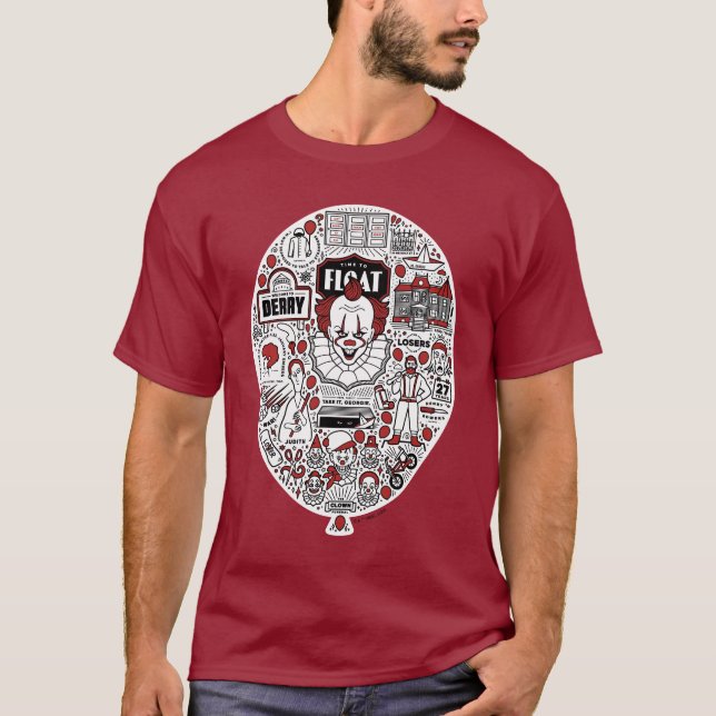 IT-bubblor Doodle Art T Shirt (Framsida)