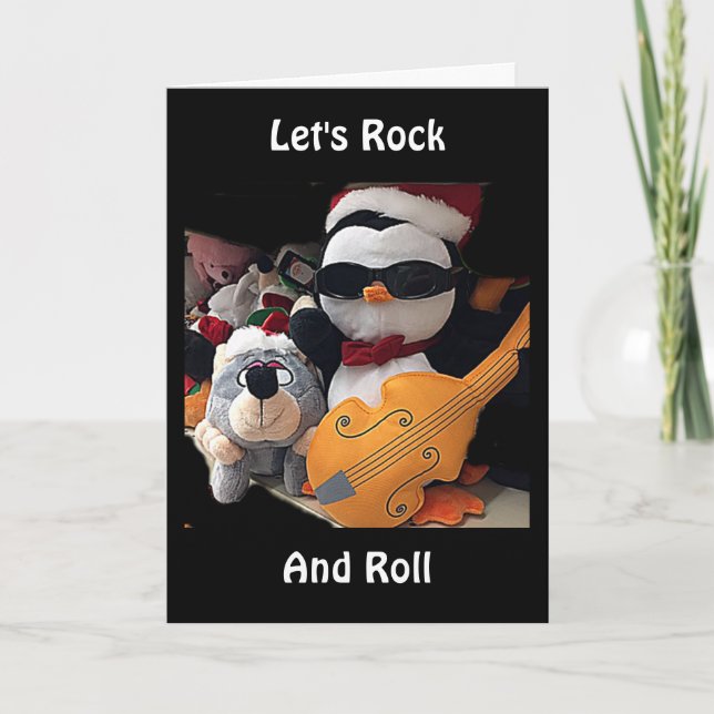 IT**CHRISTMAS** LEDER "ROCK AND ROLL" HELGKORT (Framsida)