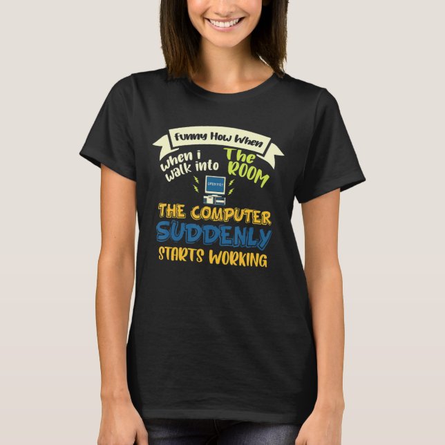 IT Computer Programmer Tech SA T Shirt (Framsida)
