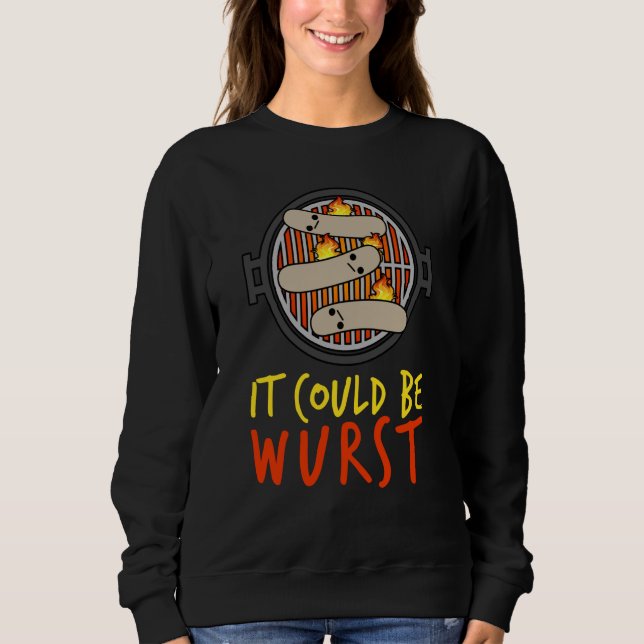 It Could Be Wurst Smoker Grill Barbecue Meat Grill T Shirt (Framsida)
