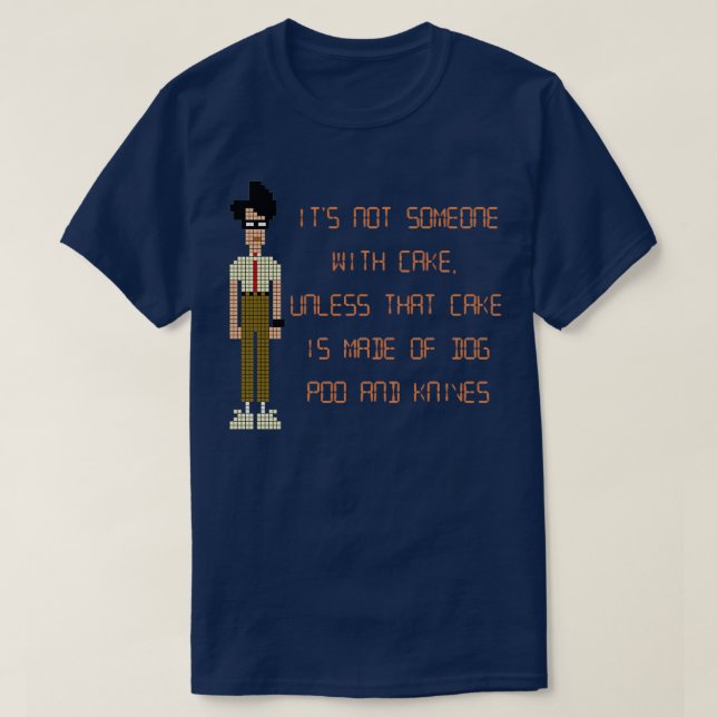 IT Crowd Hund Poo och Knivar Cake T Shirt (Design framsida)