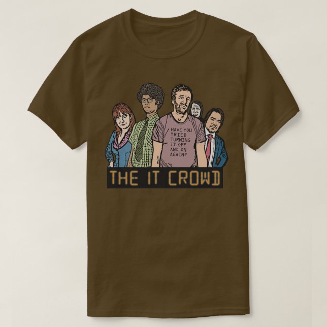 IT Crowd Jen Maurice Roy Richmond Doug T Shirt (Design framsida)
