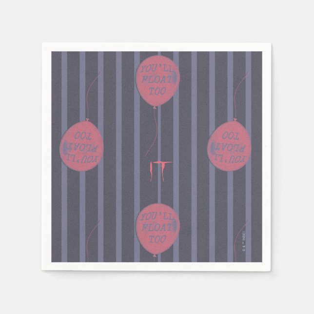 IT - Du Flyter för Ballon Stripe Mönster Pappersservett (Framsidan)