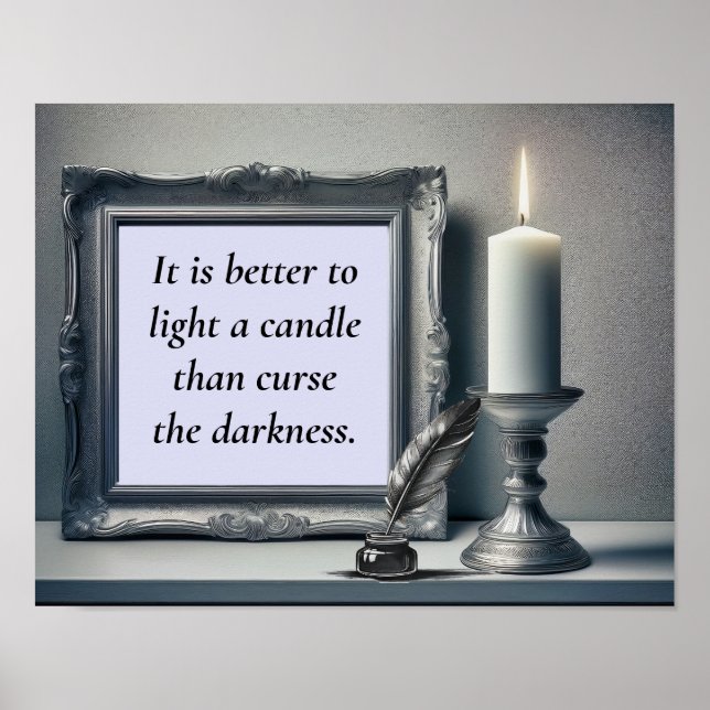 It is better to light a candle poster (Framsidan)
