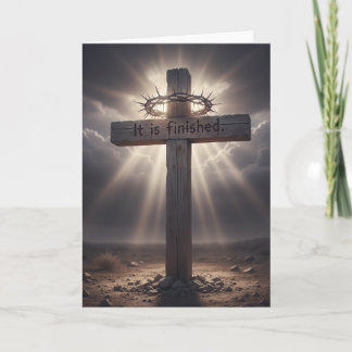 It is finished - Ressurection Easter Greeting card Kort