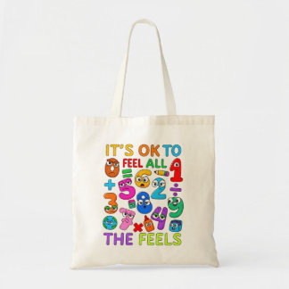 It Is Ok To Feel All The Feels Math Tote Bag Tygkasse