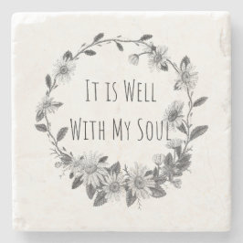 It Is Well With My Soul Keepsake Stone Coaster Stenunderlägg