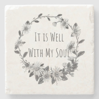 It Is Well With My Soul Keepsake Stone Coaster Stenunderlägg
