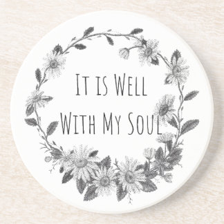 It Is Well With My Soul Keepsake Stone Coaster Underlägg