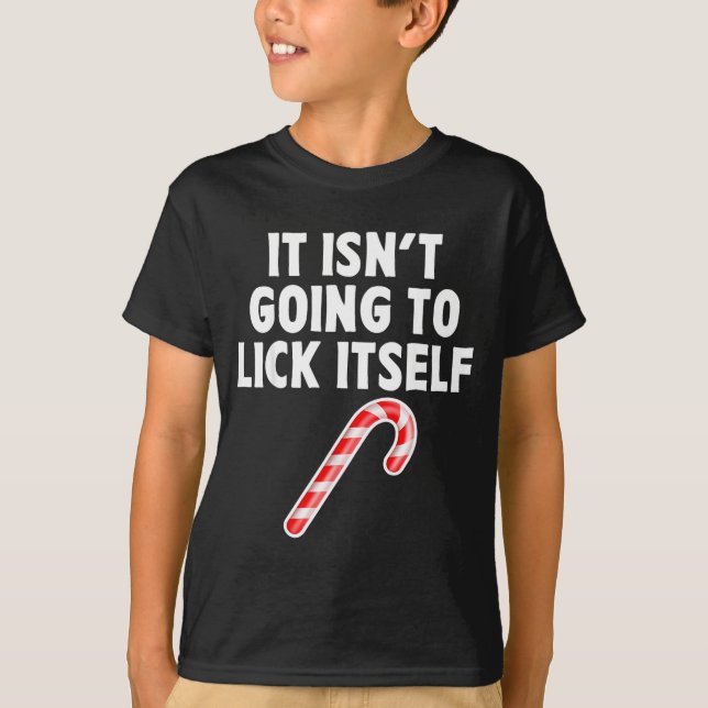 It Isnt Going To Itself Candy Cane Christmas Coupl T Shirt (Framsida)
