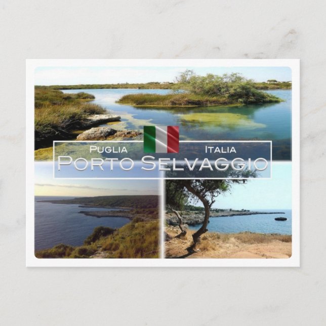 IT-Italien - Apulia - Porto Selvaggio - Vykort (Framsida)