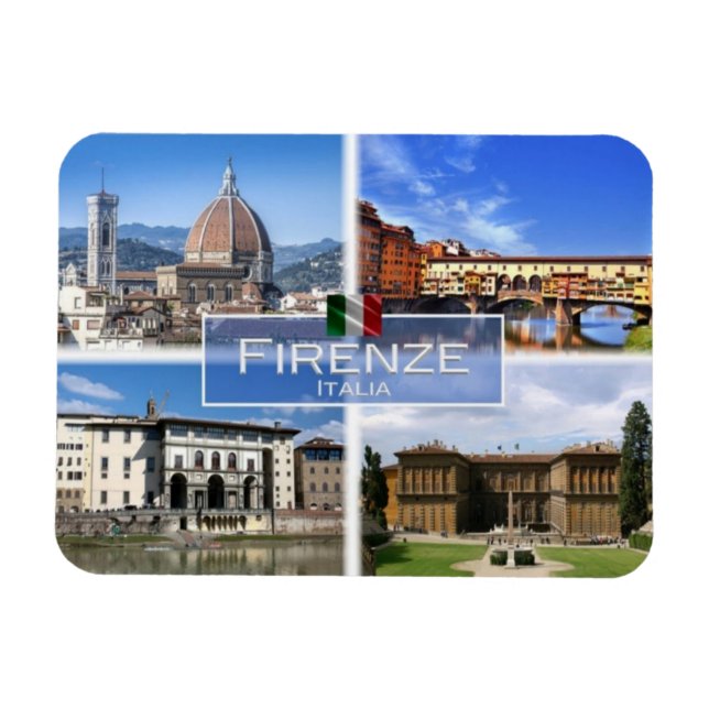 IT-Italien - Firenze Italia - Ponte Vecchio - Magnet (Horisontell)