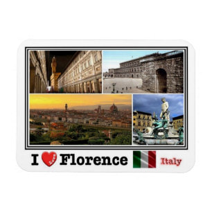 IT-Italien - Florence Italien - I Kärlek Mosaic - Magnet