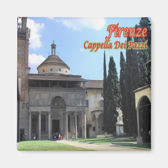 IT - Italien - Florens - Pazzi Chapel Magnet (Framsidan)
