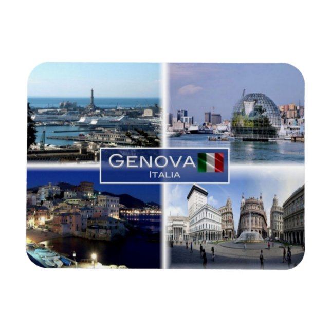 IT-Italien - Genova Genoa - Magnet (Horisontell)