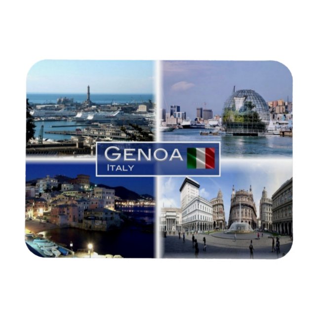 IT-Italien - Genua - Genova - Aquarium - Magnet (Horisontell)
