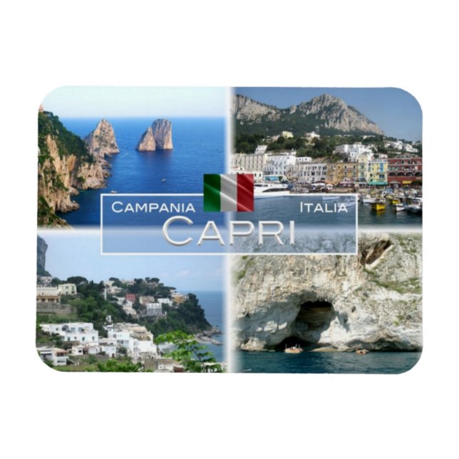 IT-Italien - Isola di Capri - I Faraglioni - Magnet (Horisontell)
