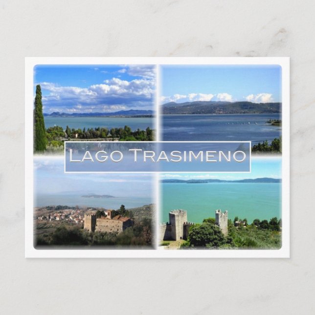IT-Italien - Lago Trasimeno Sjö - Vykort (Framsida)