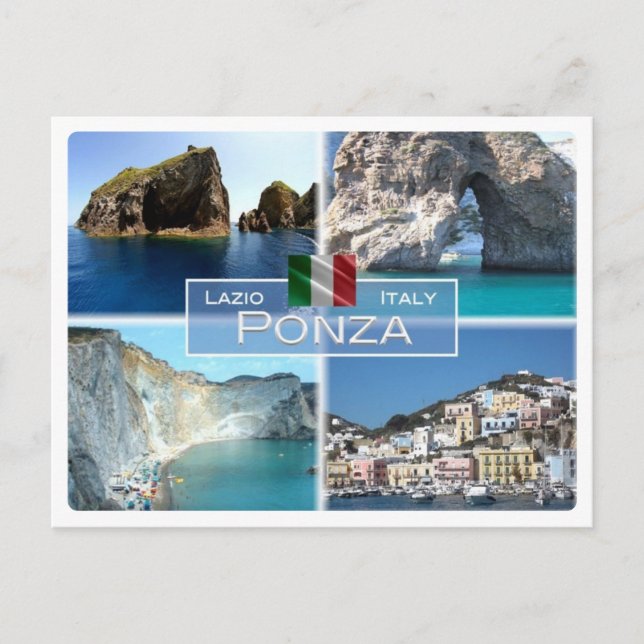 IT-Italien - Lazio - Ponza - Vykort (Framsida)