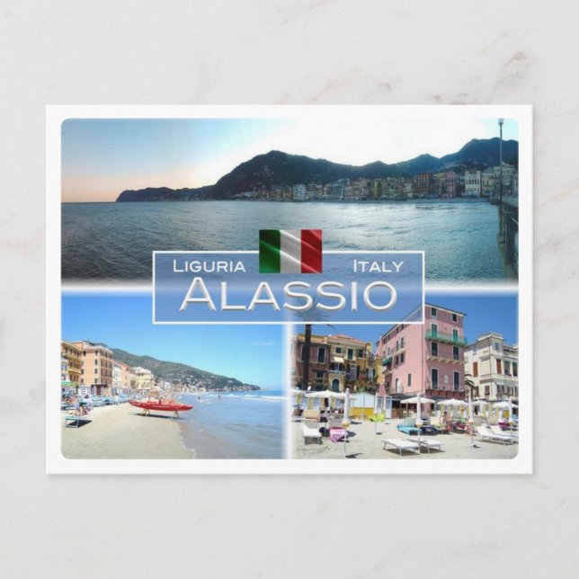 IT-Italien - Ligurien - Alassio - Vykort (Framsida)