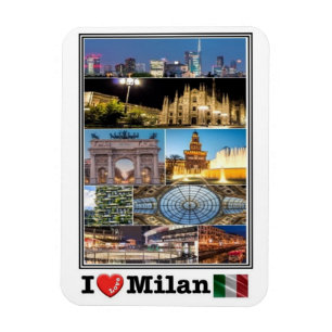 IT-Italien - Milano - I Kärlek Mosaic - Magnet