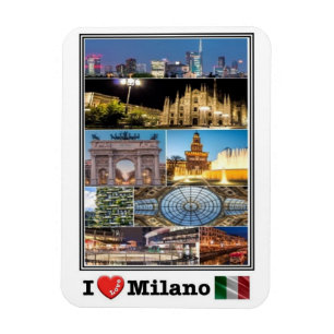 IT-Italien - Milano - I Kärlek Mosaic - Magnet