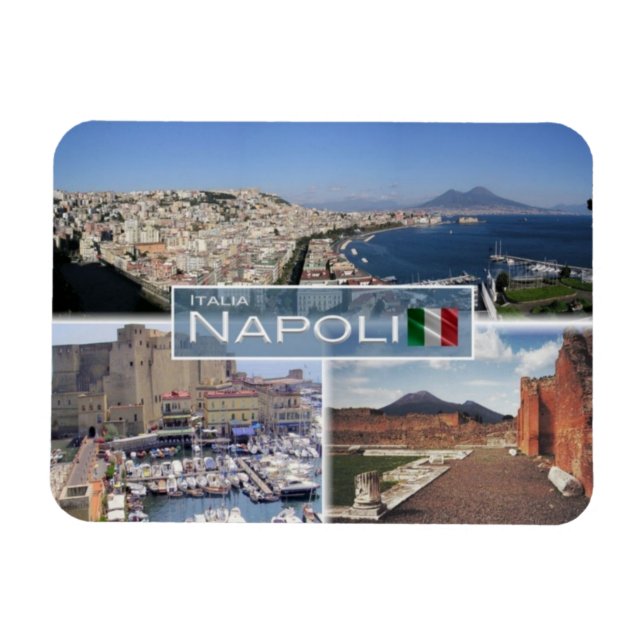 IT-Italien - Napoli - Castel dell'Ovo - Magnet (Horisontell)