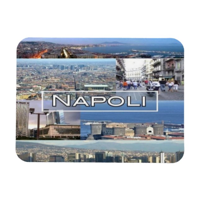IT-Italien - Napoli - Mosaic - Magnet (Horisontell)