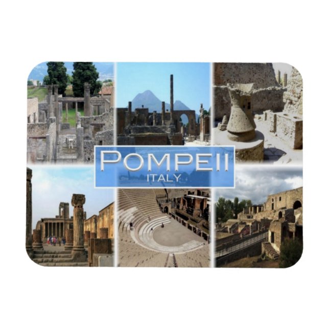 IT-Italien - Pompeji-Italien - Basilika - Magnet (Horisontell)