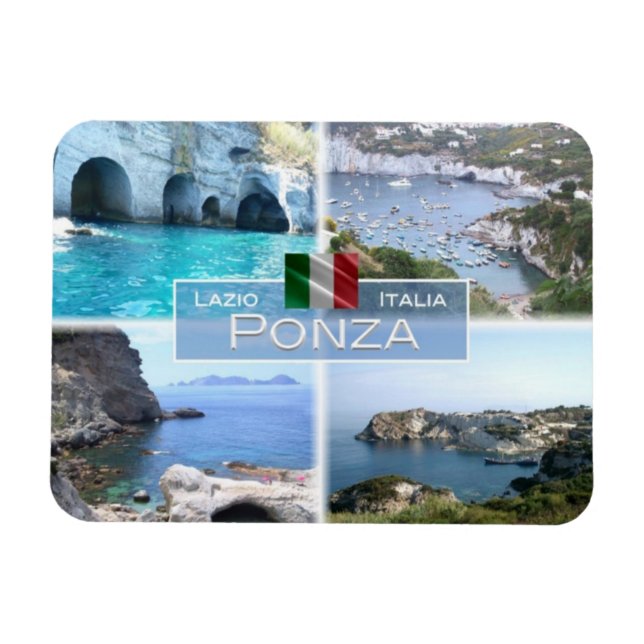 IT-Italien - Ponza - Punta del Pappa - Cala Fonte  Magnet (Horisontell)