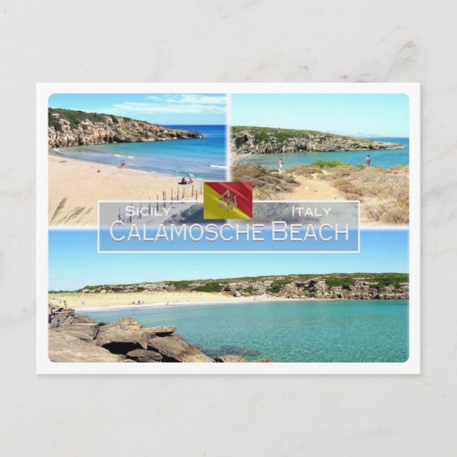 IT-Italien - Sicilien - Calamosche Beach - Vykort (Framsida)