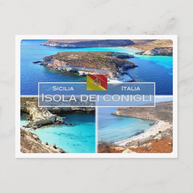 IT-Italien - Sicilien - Isola dei Conigli - Vykort (Framsida)