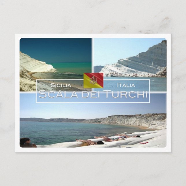 IT-Italien - Sicilien - Scala dei Turchi - Vykort (Framsida)