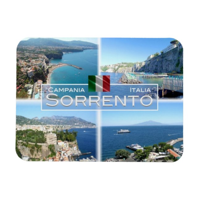 IT-Italien - Sorrento - Napoli - Vesuvio - Magnet (Horisontell)
