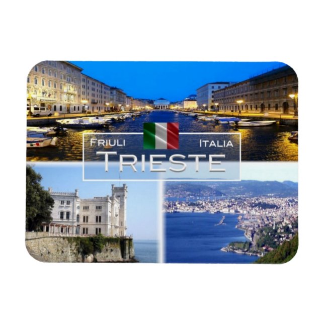 IT-Italien - Trieste - Castello Miramare - Magnet (Horisontell)