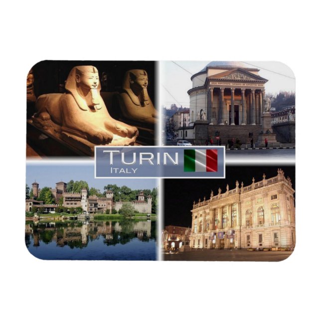 IT-Italien - Turin Torino - Magnet (Horisontell)