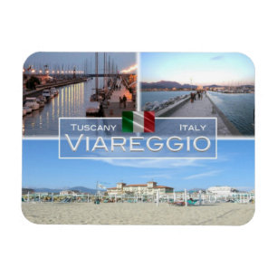 IT-Italien - Viareggio - Pier och Marina Tourist - Magnet