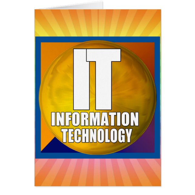 IT-LOGOTYP - INFORMATIONSTEKNIK HÄLSNINGSKORT (Framsidan)