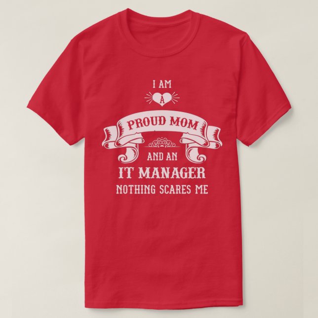 IT Manager Mamma Mors dag T Shirt (Design framsida)