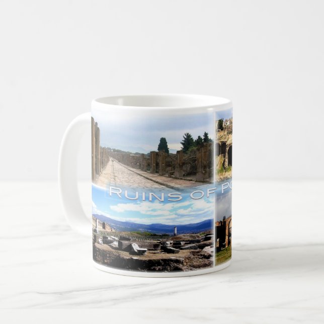 IT Neapel - Pompeji - Ruinerna av Pompeji - Hamn - Kaffemugg (Framsida vänster)