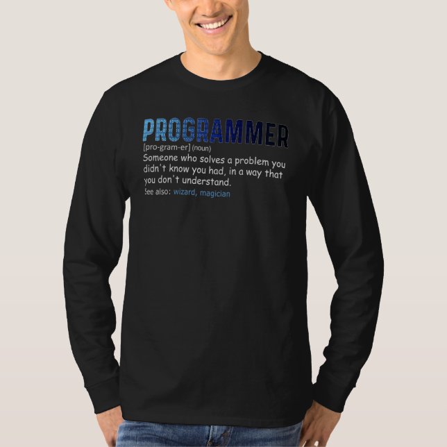 IT nörd geek programmerare definition datavetenska T Shirt (Framsida)
