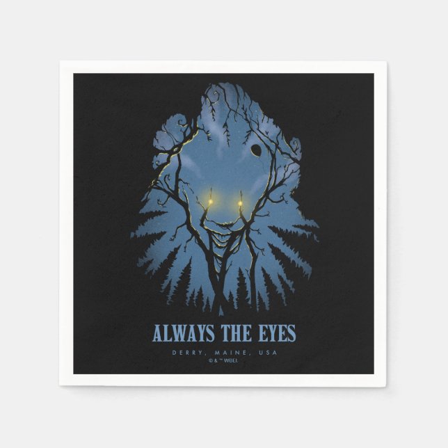 IT: Ögon Pareidolic Träd Toppar Pappersservett (Framsidan)