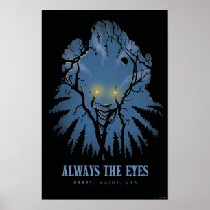IT: Ögon Pareidolic Träd Toppar Poster