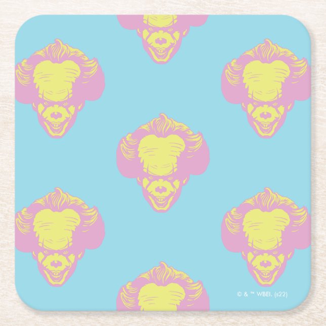 IT | Pennywise Pastel Head Pattern Underlägg Papper Kvadrat (Framsidan)