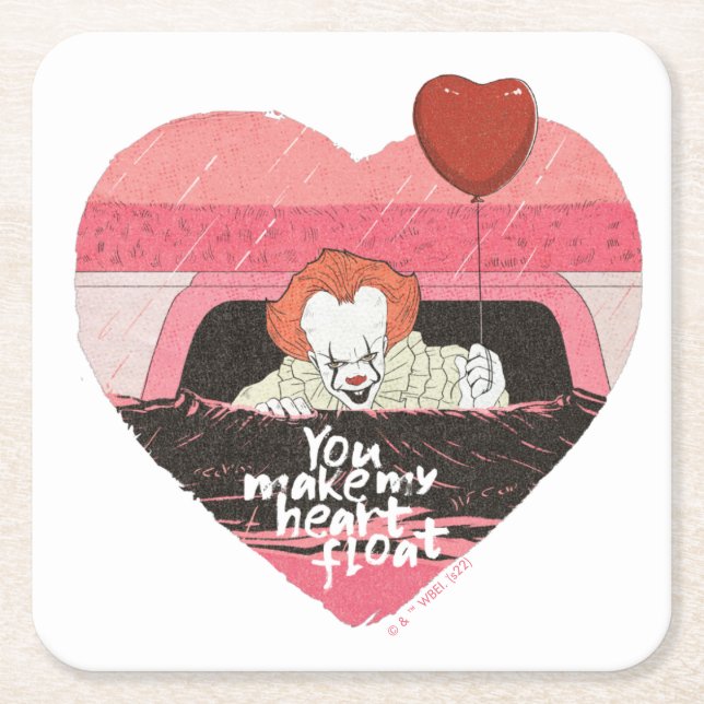 IT | Pennywise - You Make My Heart Float Underlägg Papper Kvadrat (Framsidan)