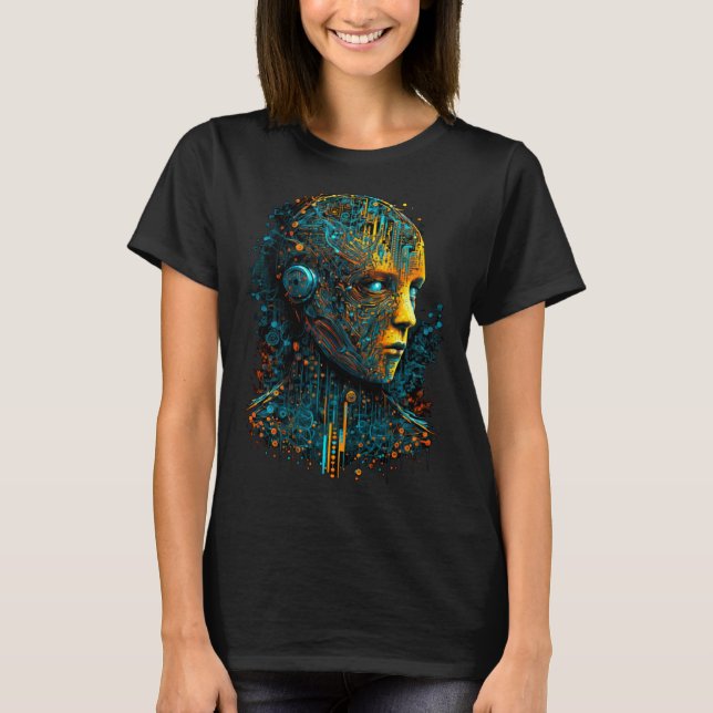 IT-prof. för artificiell intelligens T Shirt (Framsida)