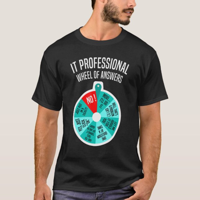 IT-Professionell, ratt på svar, praktisk teknisk k T Shirt (Framsida)