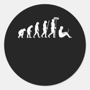 IT-programmerare för teknisk support för datorut Runt Klistermärke